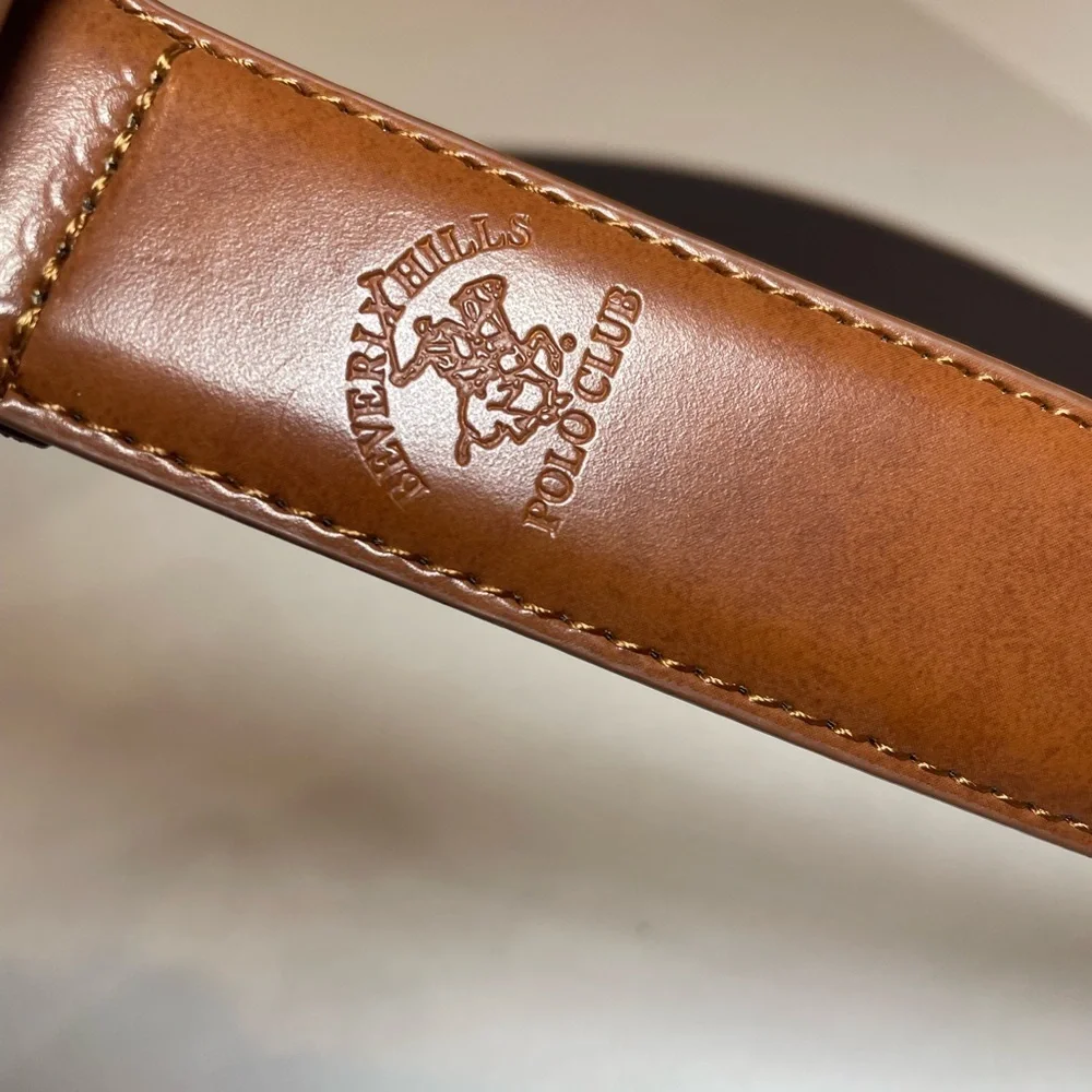 Beverly Hills Polo Club Men’s Brown Leather Belt. Size 42. Pre-owned